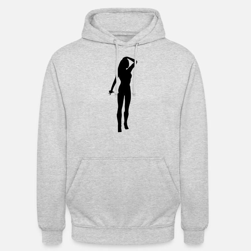 Silhouette silhouette silhouette - Sweat-shirt à capuche unisexe - gris clair chiné