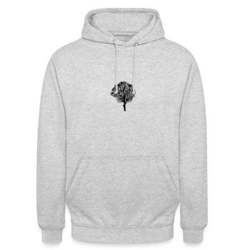 tree - Unisex Hoodie - light heather grey - Front - Alina (178cm) & Michal (187cm)