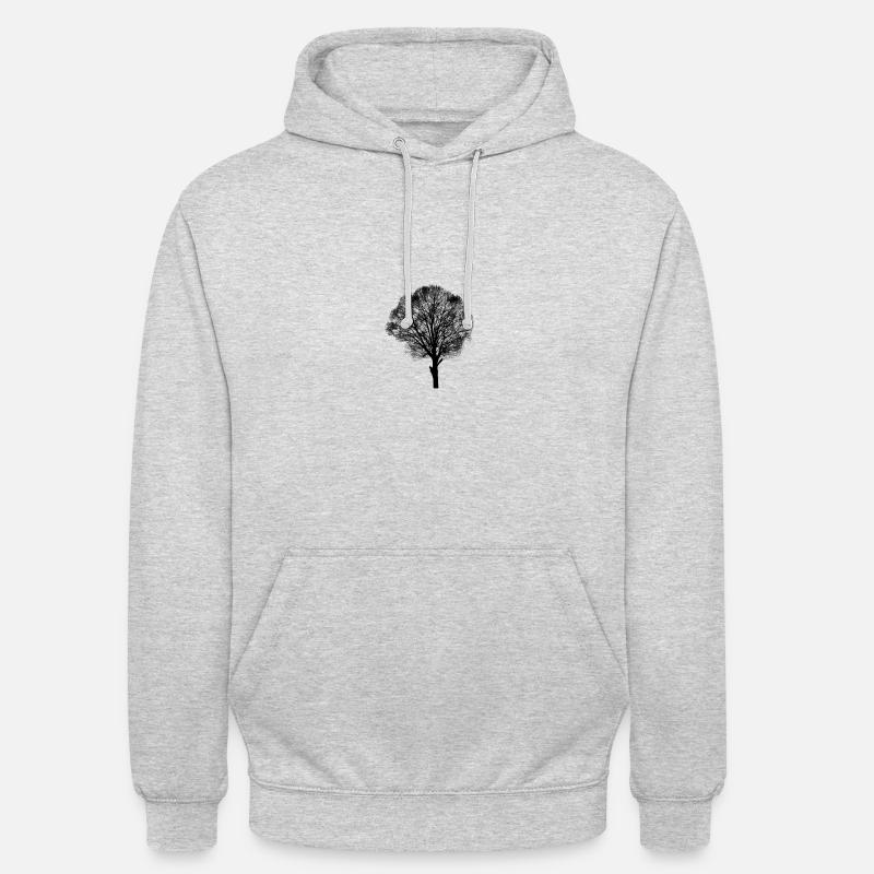 Baum - Unisex Hoodie - Hellgrau meliert