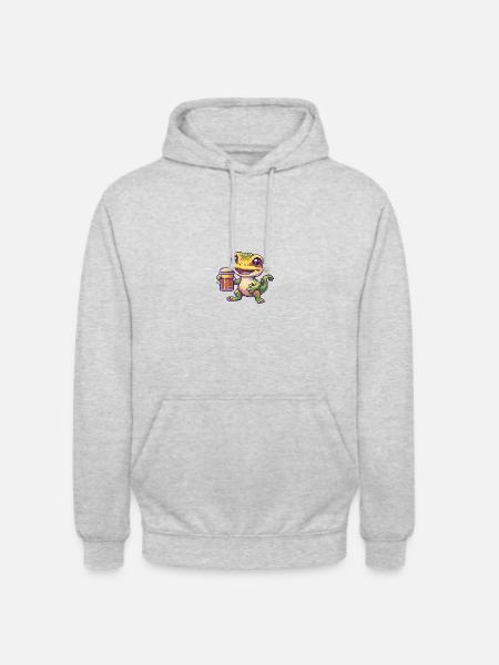 Lizard Beer Pixel - Unisex Hoodie - light heather grey
