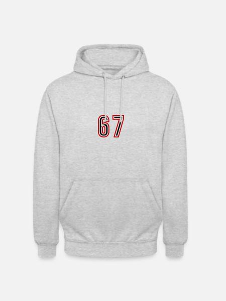 67 Number Years Jersey - Unisex Hoodie - light heather grey