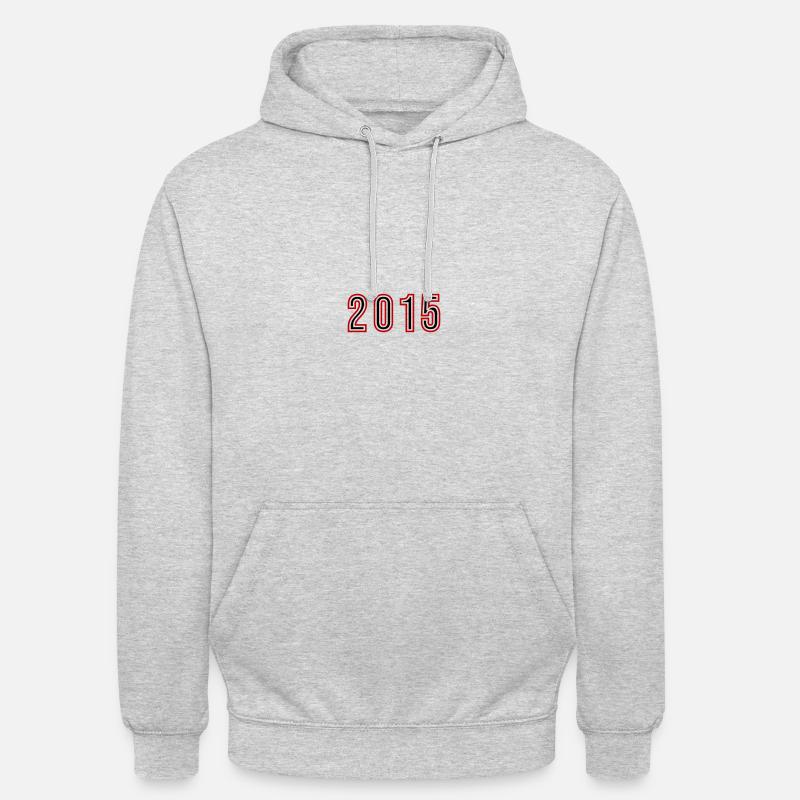 Numéro de l’année 2015 - Sweat-shirt à capuche unisexe - gris clair chiné