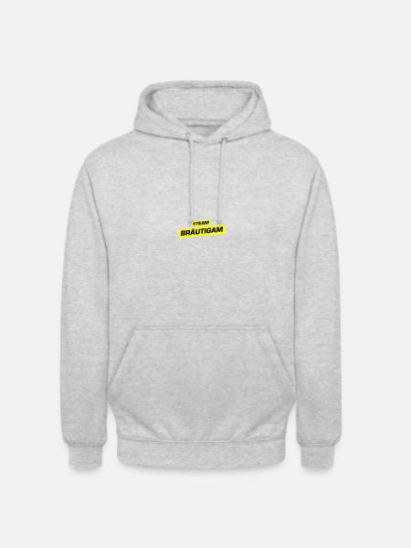 Équipe Marié Mariage Mariage - Sweat-shirt à capuche unisexe - gris clair chiné