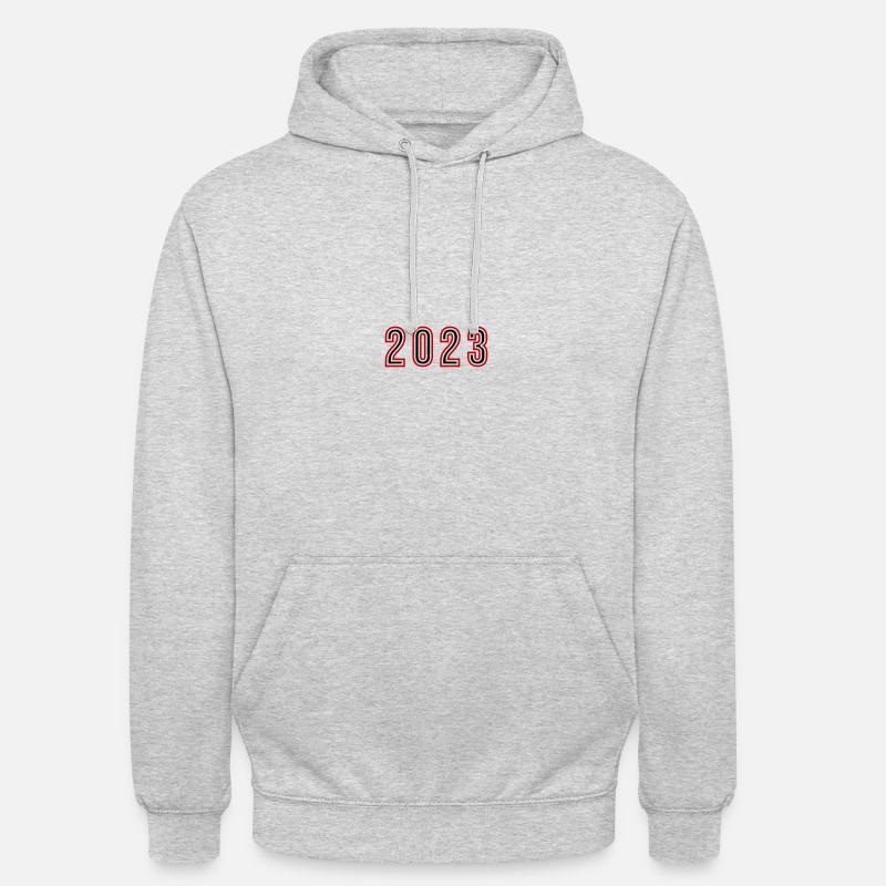 Numéro de l’année 2023 - Sweat-shirt à capuche unisexe - gris clair chiné
