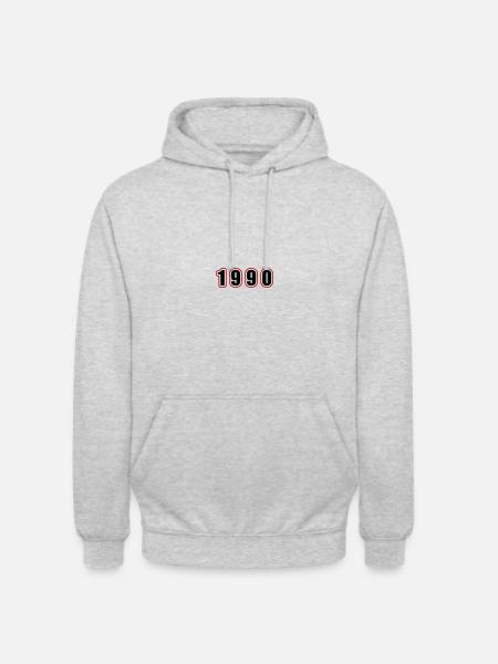 1990 Year Birthday - Unisex Hoodie - light heather grey