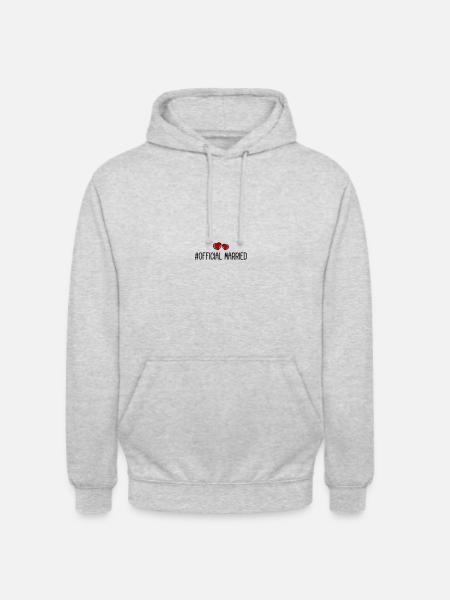 Married Wedding Heart - Unisex Hoodie - light heather grey