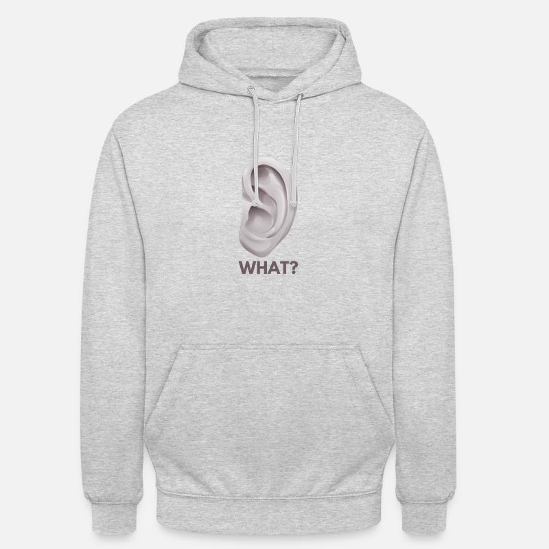 Quoi? - Sweat-shirt à capuche unisexe - gris clair chiné