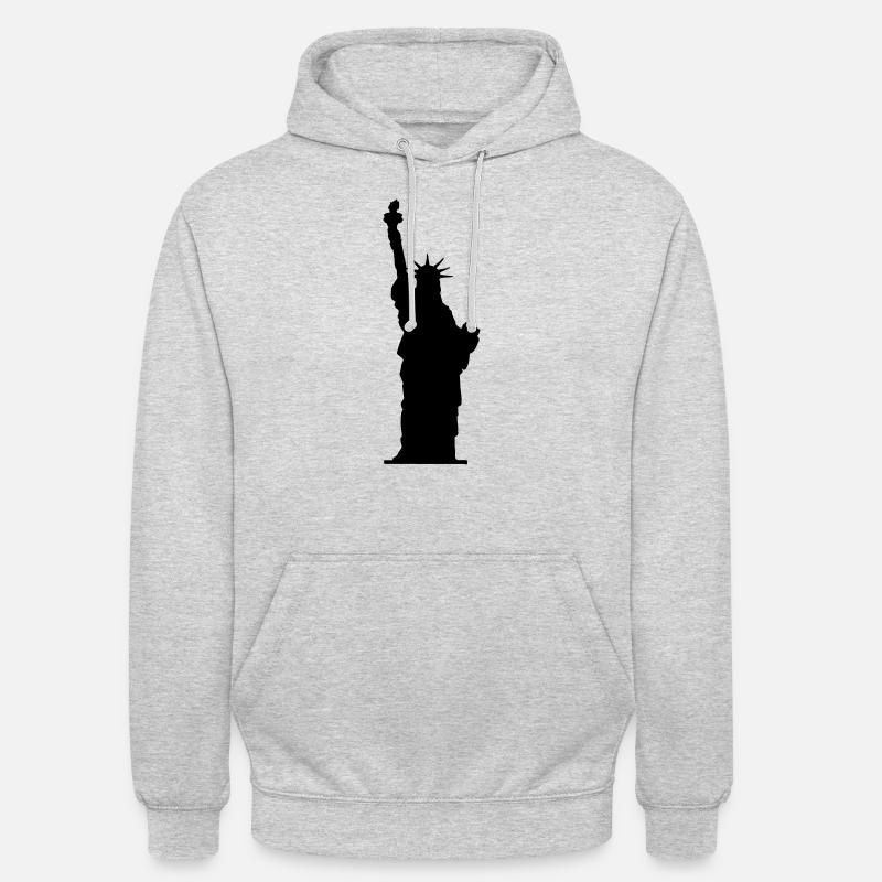 Statue de la Liberté - Sweat-shirt à capuche unisexe - gris clair chiné