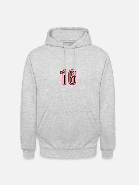 16 Number Years Jersey - Unisex Hoodie - light heather grey