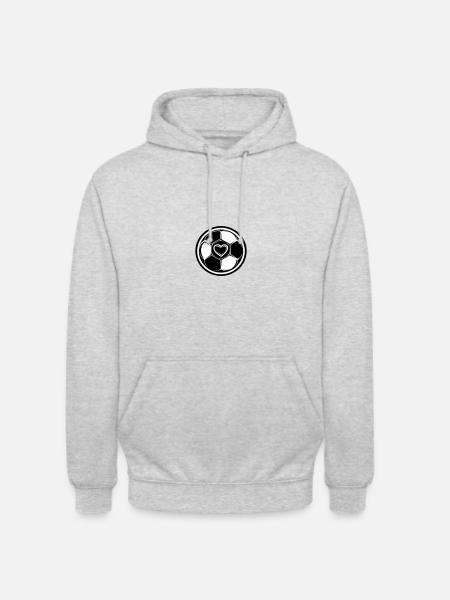 Soccer Symbol Heart Team - Unisex Hoodie - light heather grey