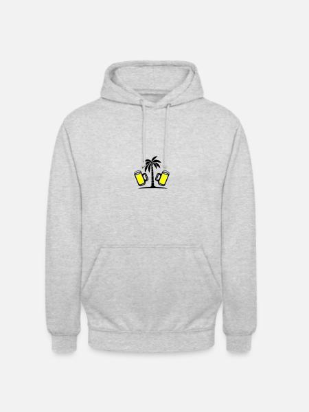 Beer Palm Trees Holiday - Unisex Hoodie - light heather grey