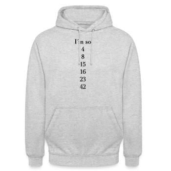 I'm so "Lost" / Lost Series / Lost Numbers / 4 8 15 16 - Unisex Hoodie - light heather grey - Front - Alina (178cm) & Michal (187cm)