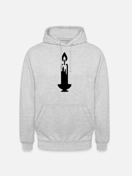 Candelabro - Sudadera con capucha unisex - gris claro jaspeado