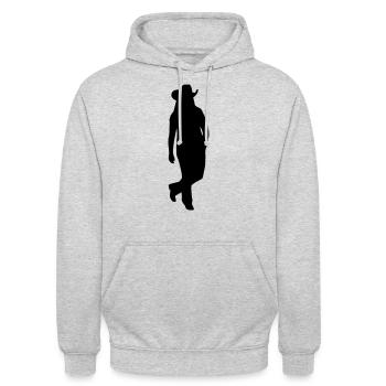 Line Dance - Country Musik - Unisex Hoodie - Hellgrau meliert - Vorne - Alina (178cm) & Michal (187cm)
