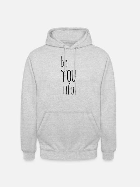 vous-même motivation motivation dire amour-propre - Sweat-shirt à capuche unisexe - gris clair chiné