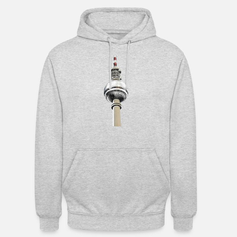 Fernsehturm Berlin - Unisex Hoodie - Hellgrau meliert