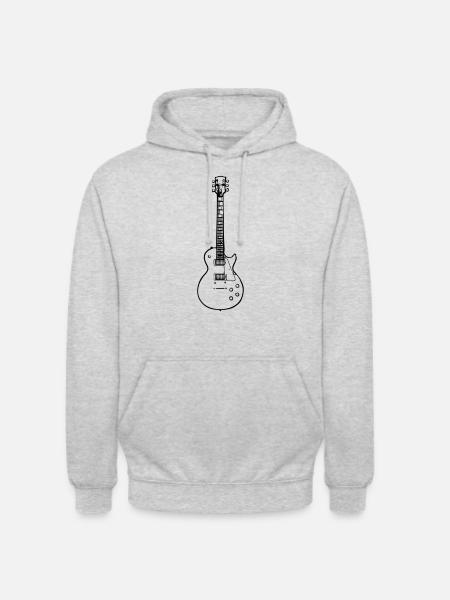 Gitarre Gibs - Unisex Hoodie - Hellgrau meliert