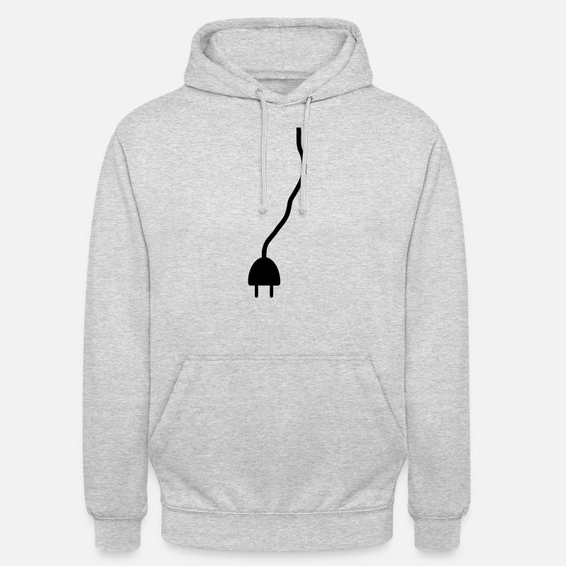 Power - plug - Unisex Hoodie - light heather grey