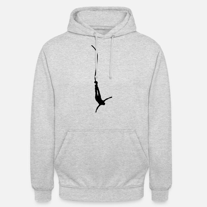 silhouette de saut à l'élastique - Sweat-shirt à capuche unisexe - gris clair chiné