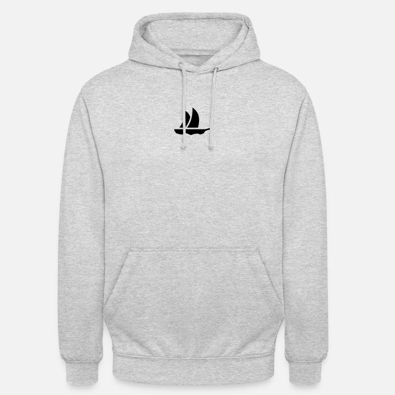 Segelboot (1c) - Unisex Hoodie - light heather grey