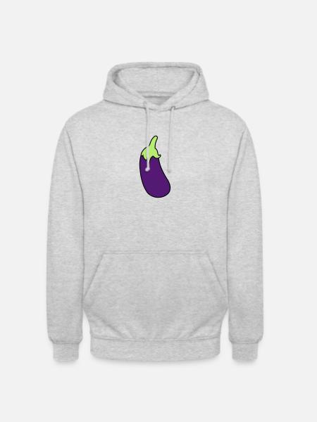 Eggplant - Unisex Hoodie - light heather grey