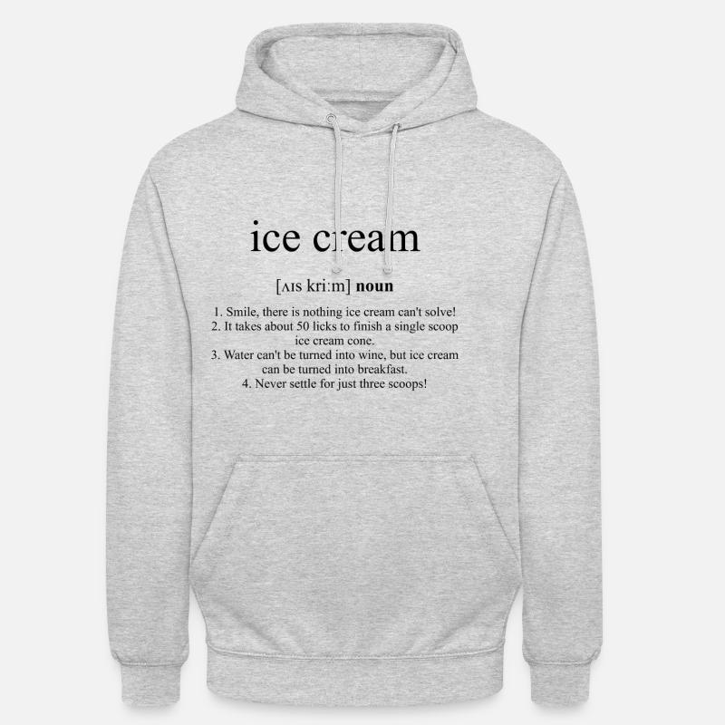 Crème Glacée - Sweat-shirt à capuche unisexe - gris clair chiné