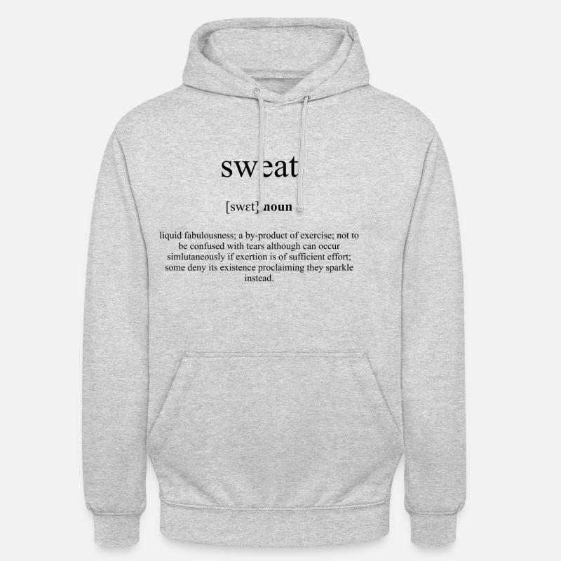 Sweat (Schweiß) Definition Dictionary - Unisex Hoodie - Hellgrau meliert