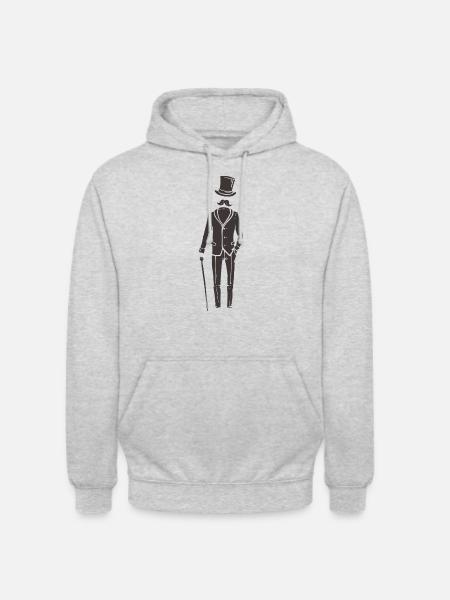 Gentleman in a suit - Unisex Hoodie - light heather grey