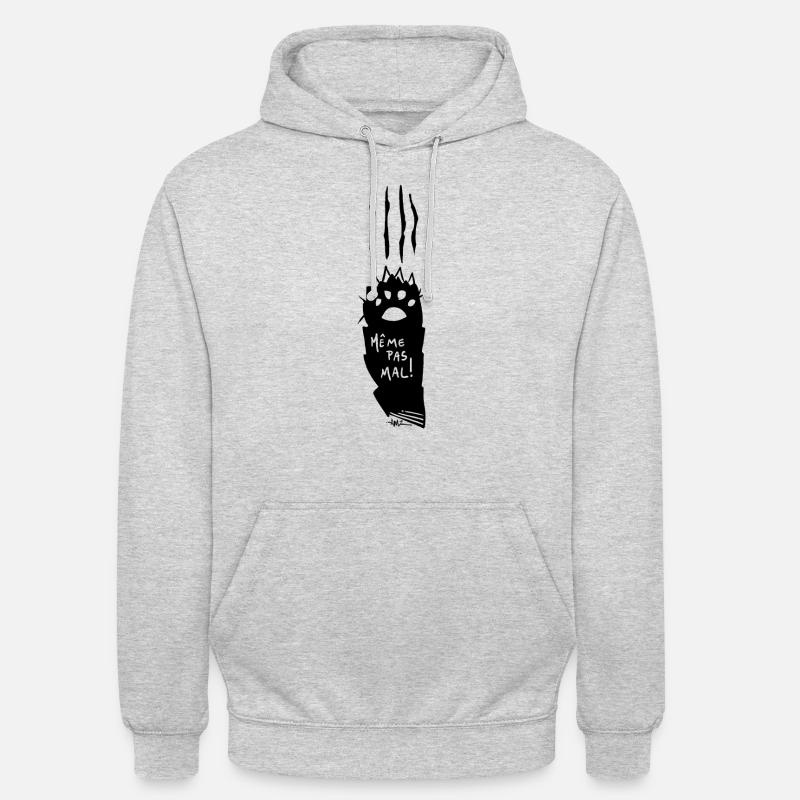 Griffure de chat - Sweat-shirt à capuche unisexe - gris clair chiné