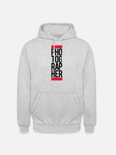 Cool Text Logo Photographer - Unisex Hoodie - light heather grey