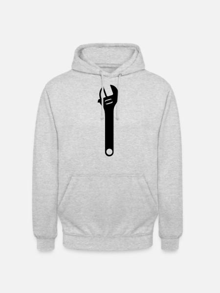 Icône de clé - Sweat-shirt à capuche unisexe - gris clair chiné