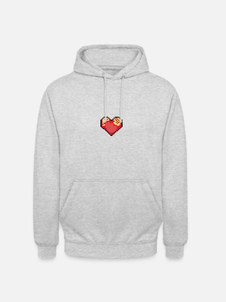 PixelHeart Bliss - Unisex Hoodie - light heather grey