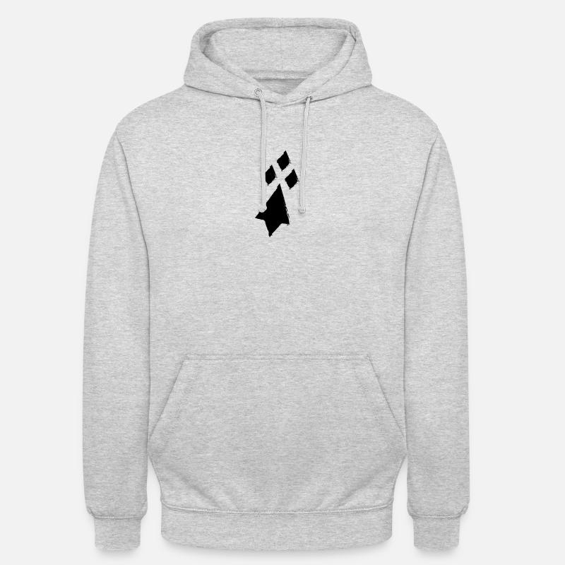 Hermine Bretagne - Sweat-shirt à capuche unisexe - gris clair chiné