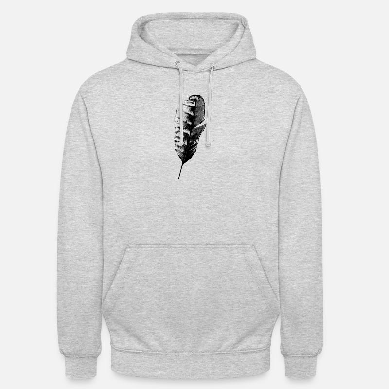 Plume d’écriture - Sweat-shirt à capuche unisexe - gris clair chiné