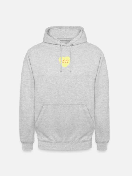 Please stop farting Love Heart - Unisex Hoodie - light heather grey