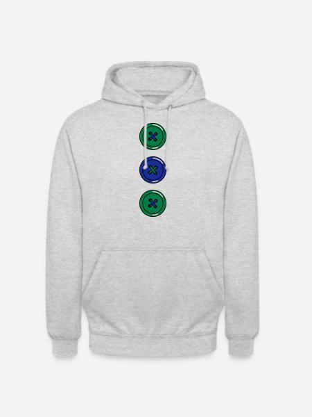 Buttons - Unisex Hoodie - light heather grey