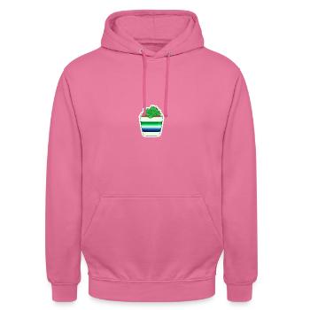 Gay Succulent - Unisex Hoodie - pink - Front - Alina (178cm) & Michal (187cm)