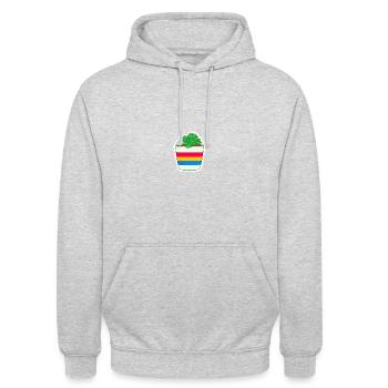 Pan Succulent - Unisex Hoodie - light heather grey - Front - Alina (178cm) & Michal (187cm)