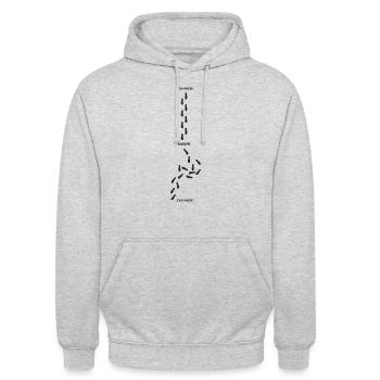 Zuhause Kneipe Zuhause - Unisex Hoodie - Hellgrau meliert - Vorne - Alina (178cm) & Michal (187cm)