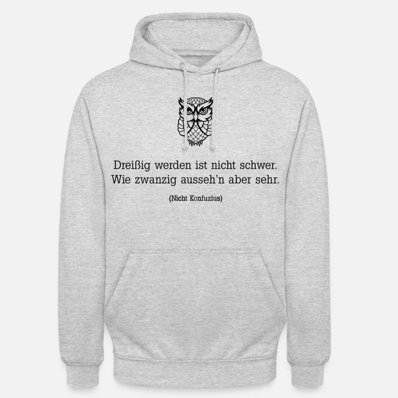 Trente ans, ce n’est pas difficile - Sweat-shirt à capuche unisexe - gris clair chiné