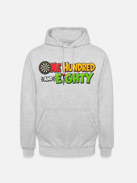 Dartboard One Hundred and Eighty - Unisex Hoodie - Hellgrau meliert