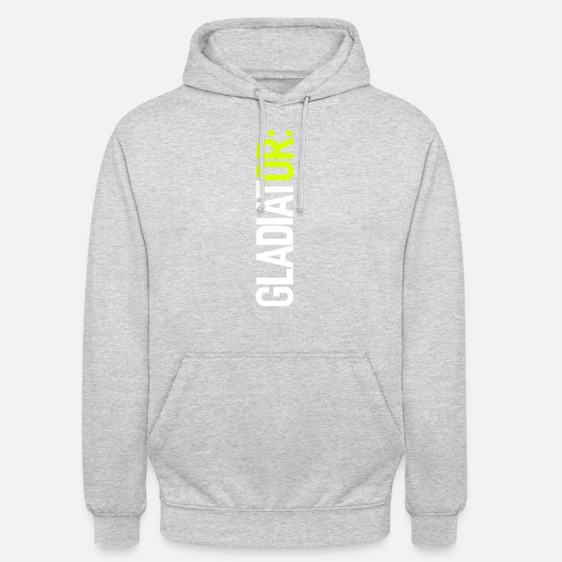 GLADIATOR: (oder ich!) - Unisex Hoodie - Hellgrau meliert