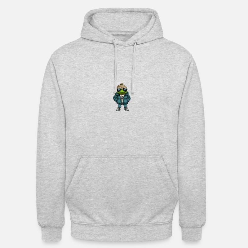 Frog Winter Comic - Unisex Hoodie - light heather grey