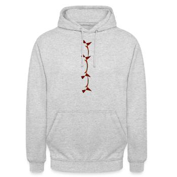 abstract graphic frauen - Unisex Hoodie - Hellgrau meliert - Vorne - Alina (178cm) & Michal (187cm)
