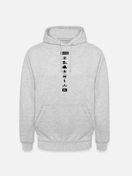 Canon Weißabgleich - Unisex Hoodie - Hellgrau meliert