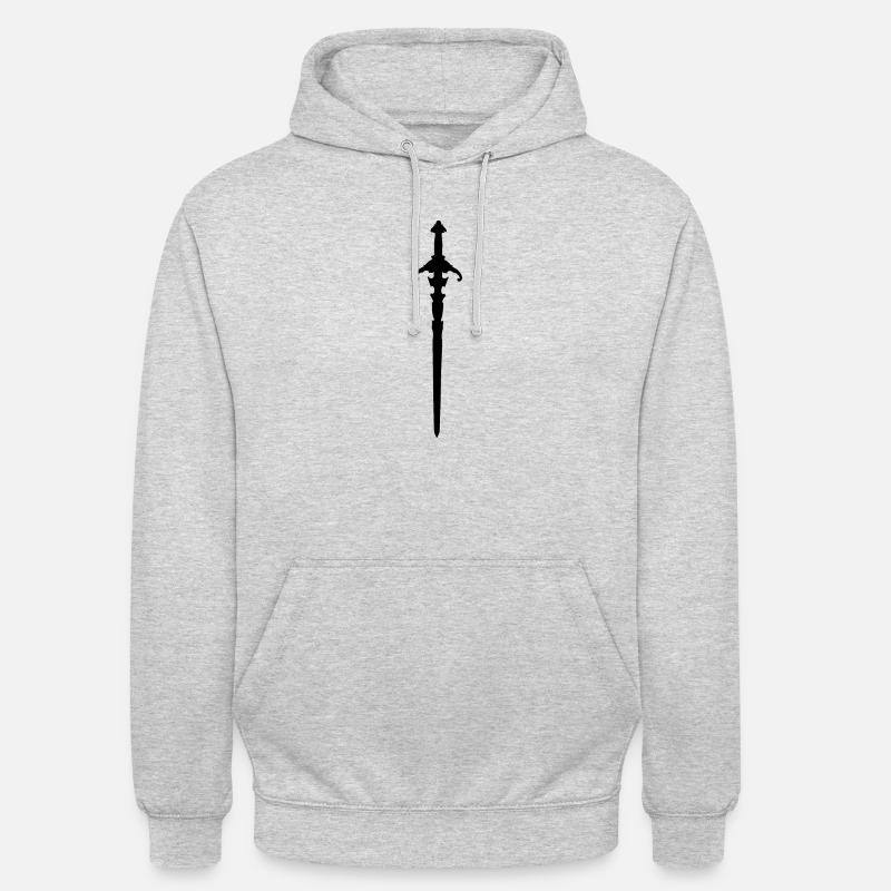 Fantasy ceremonier svärd - Luvtröja unisex - ljusgråmelerad