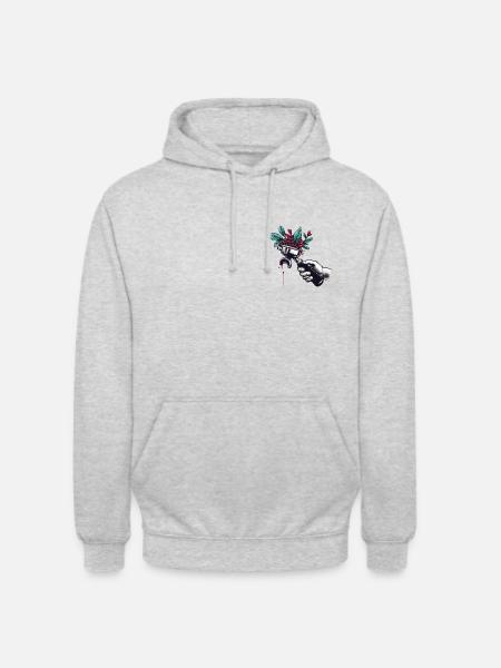 Blühender Siebträger - Unisex Hoodie - Hellgrau meliert