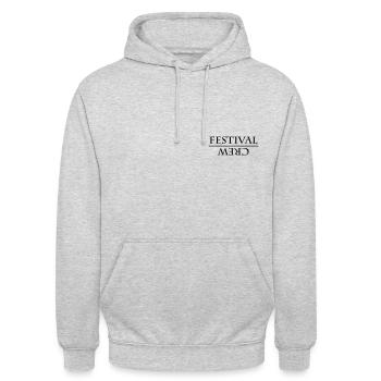 Festival - Unisex Hoodie - Hellgrau meliert - Vorne - Alina (178cm) & Michal (187cm)