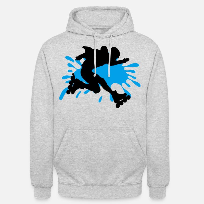 Roller Rollschuhe - Unisex Hoodie - Hellgrau meliert