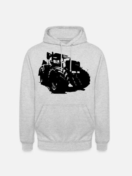 Dieselross 930 - Sweat-shirt à capuche unisexe - gris clair chiné